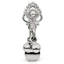 18K White Gold Ajna Top Dangle Belly Button Ring