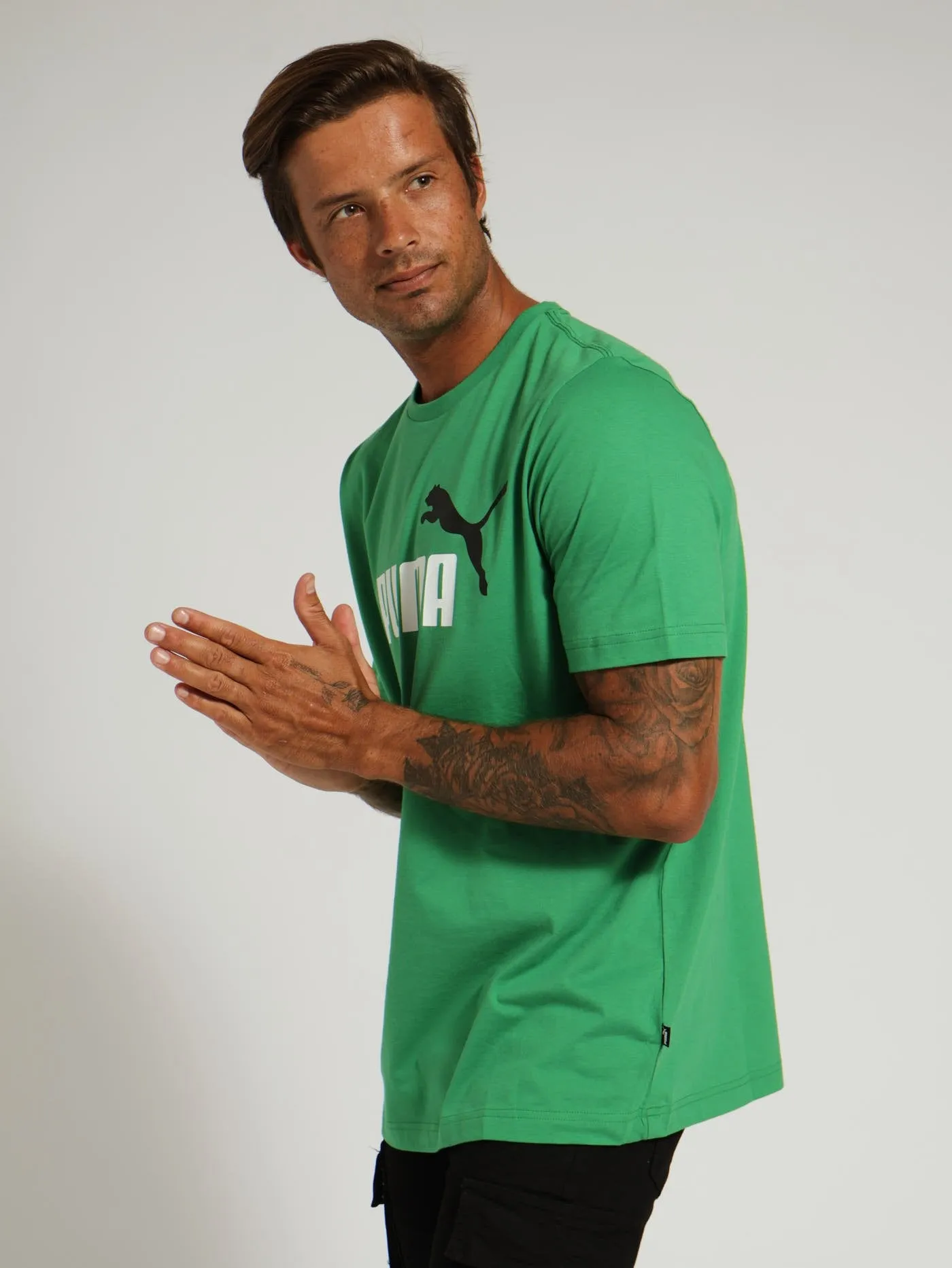 2 Colour Logo Tee - Green