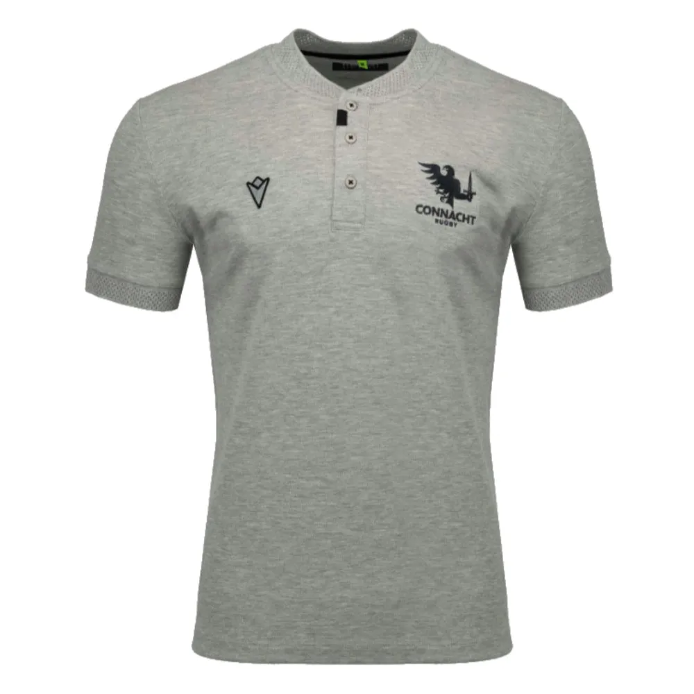 2023-2024 Connacht Ath Patmos Travel Polo Shirt (Grey)