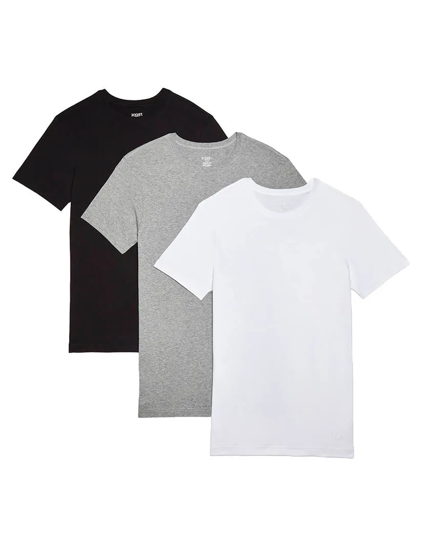 2xist Men's Cotton 3-Pack Crew 020334