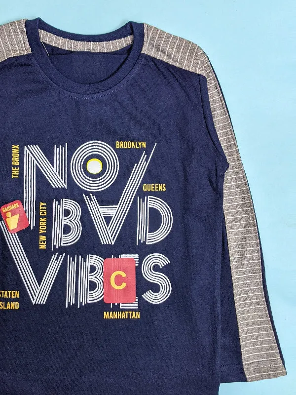 2Yrs - 10Yrs NBV Blue T-Shirt For Boys SK BTS11