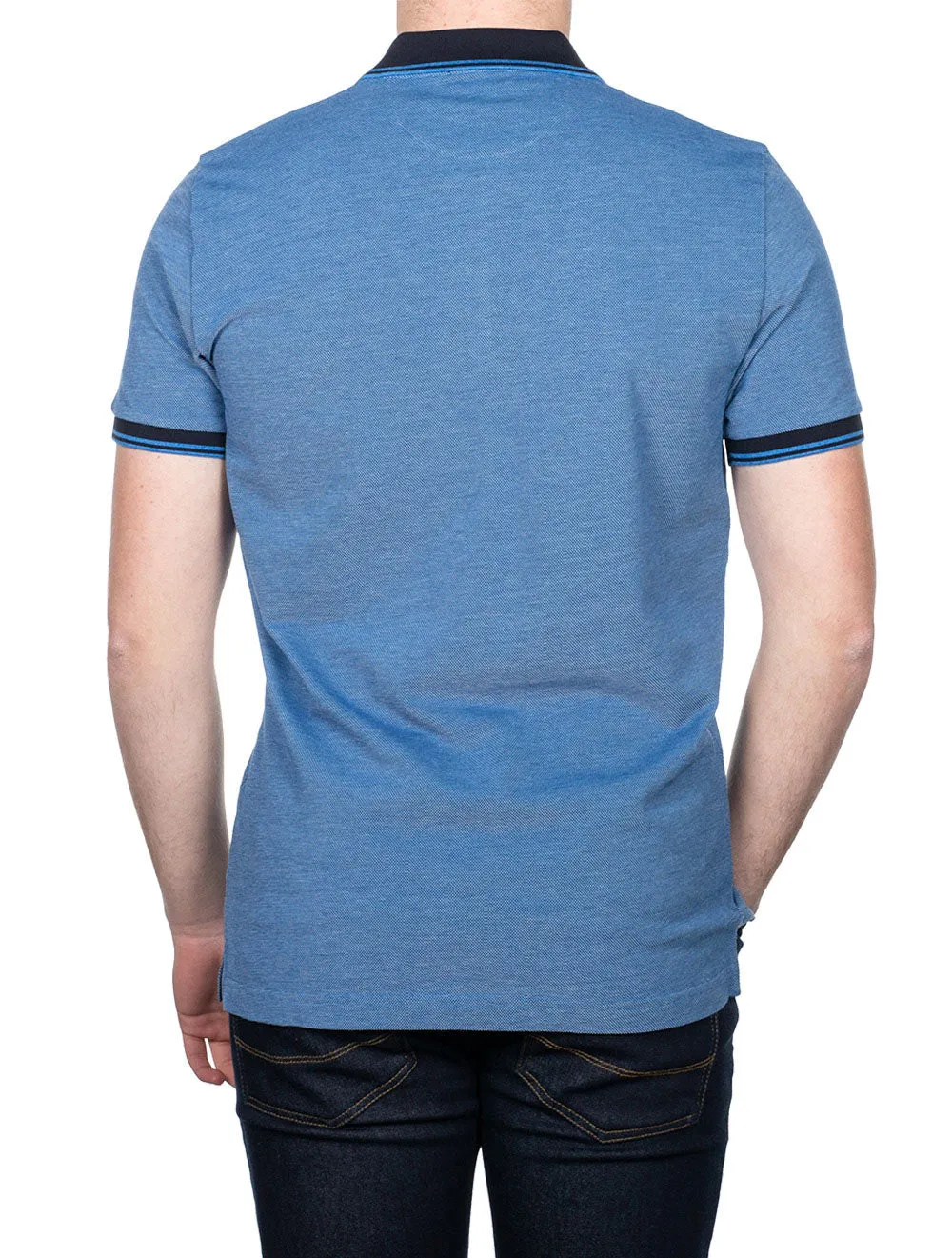 4 colour Oxford Pique Shortsleeve Day Blue