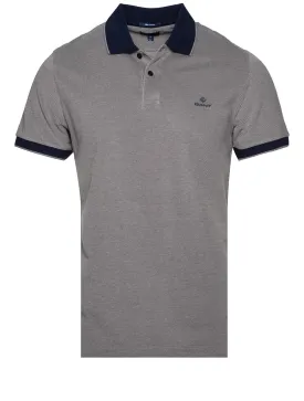 4-colour Oxford Pique Shortsleeve Rugger Grey Melange