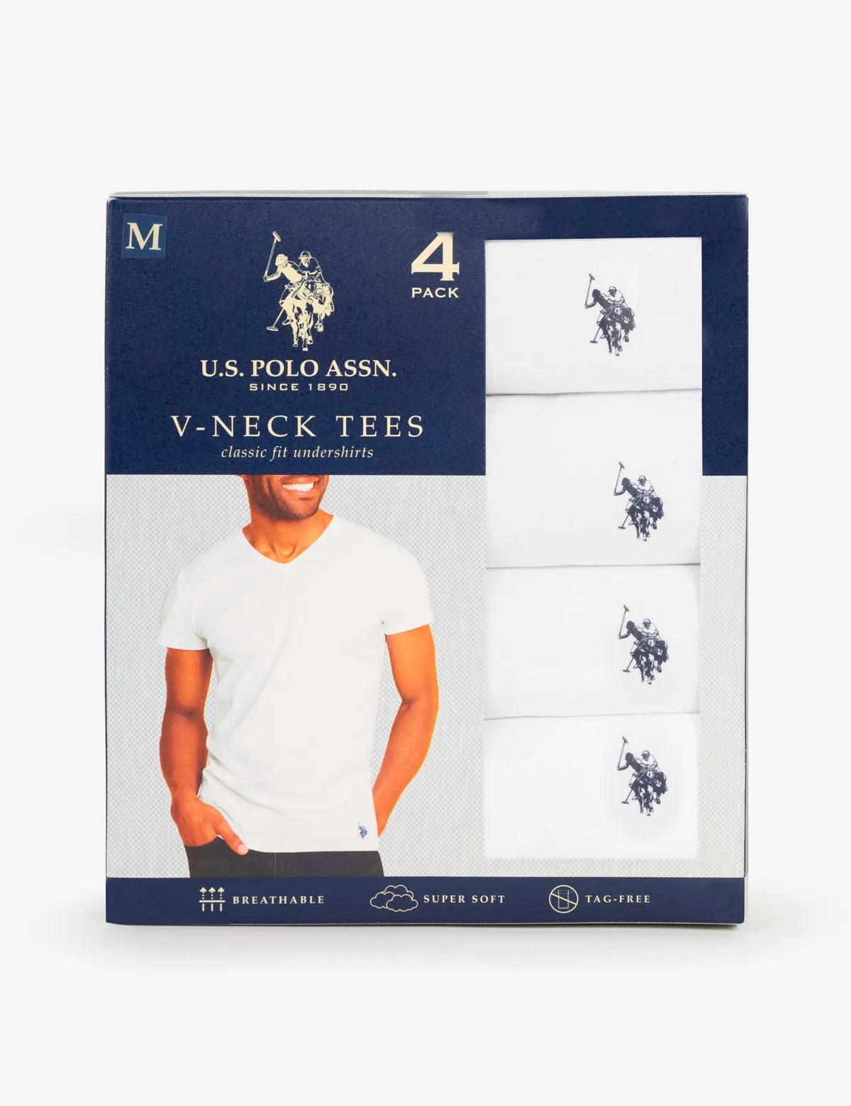 4 PACK V-NECK T-SHIRTS