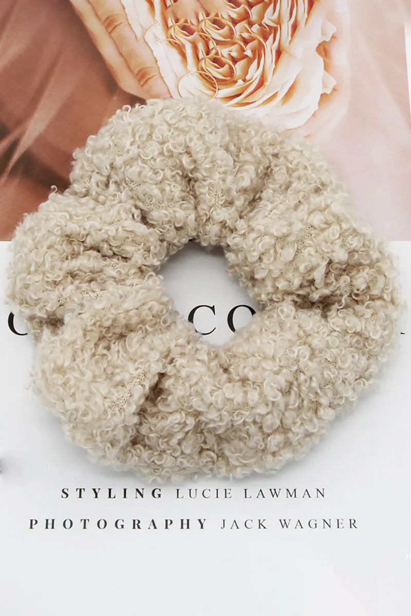 5PCS SOLID COLOR FLUFFY SCRUNCHIE