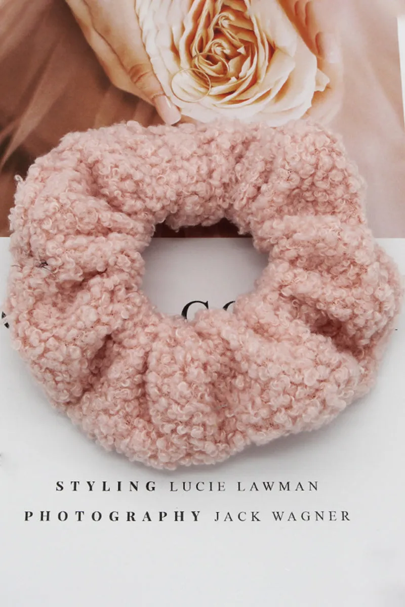 5PCS SOLID COLOR FLUFFY SCRUNCHIE