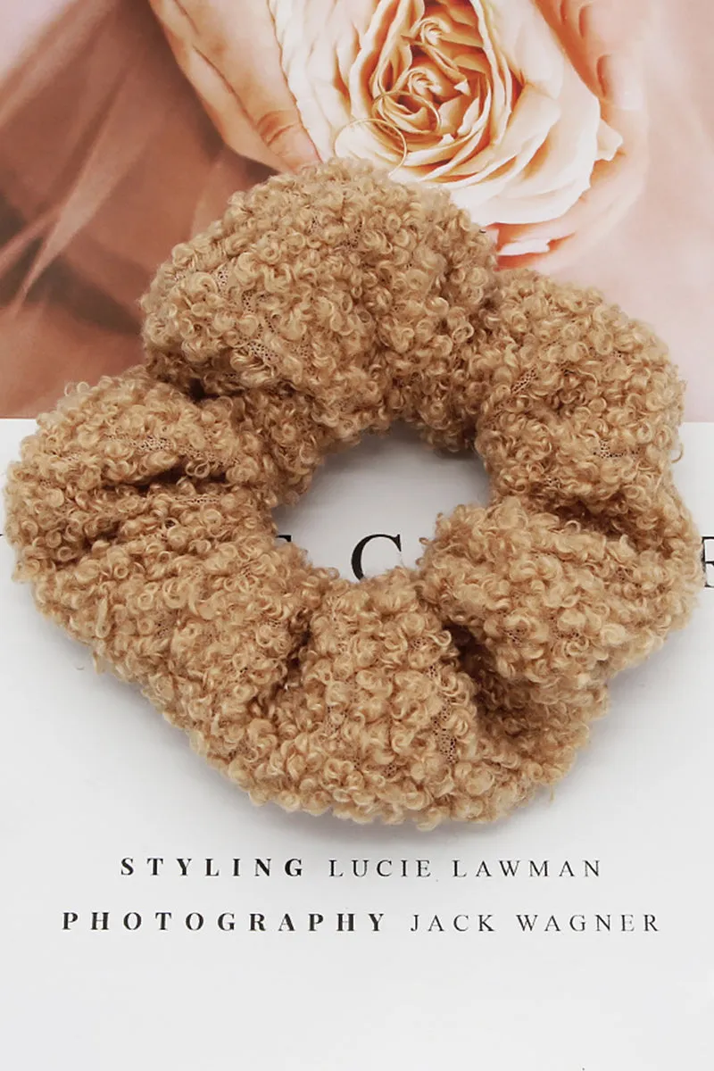 5PCS SOLID COLOR FLUFFY SCRUNCHIE