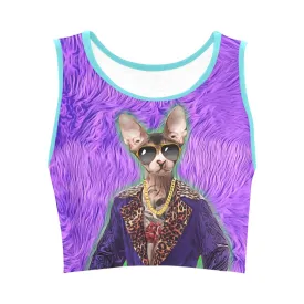 70s Pimp Cat Fitted Crop Top