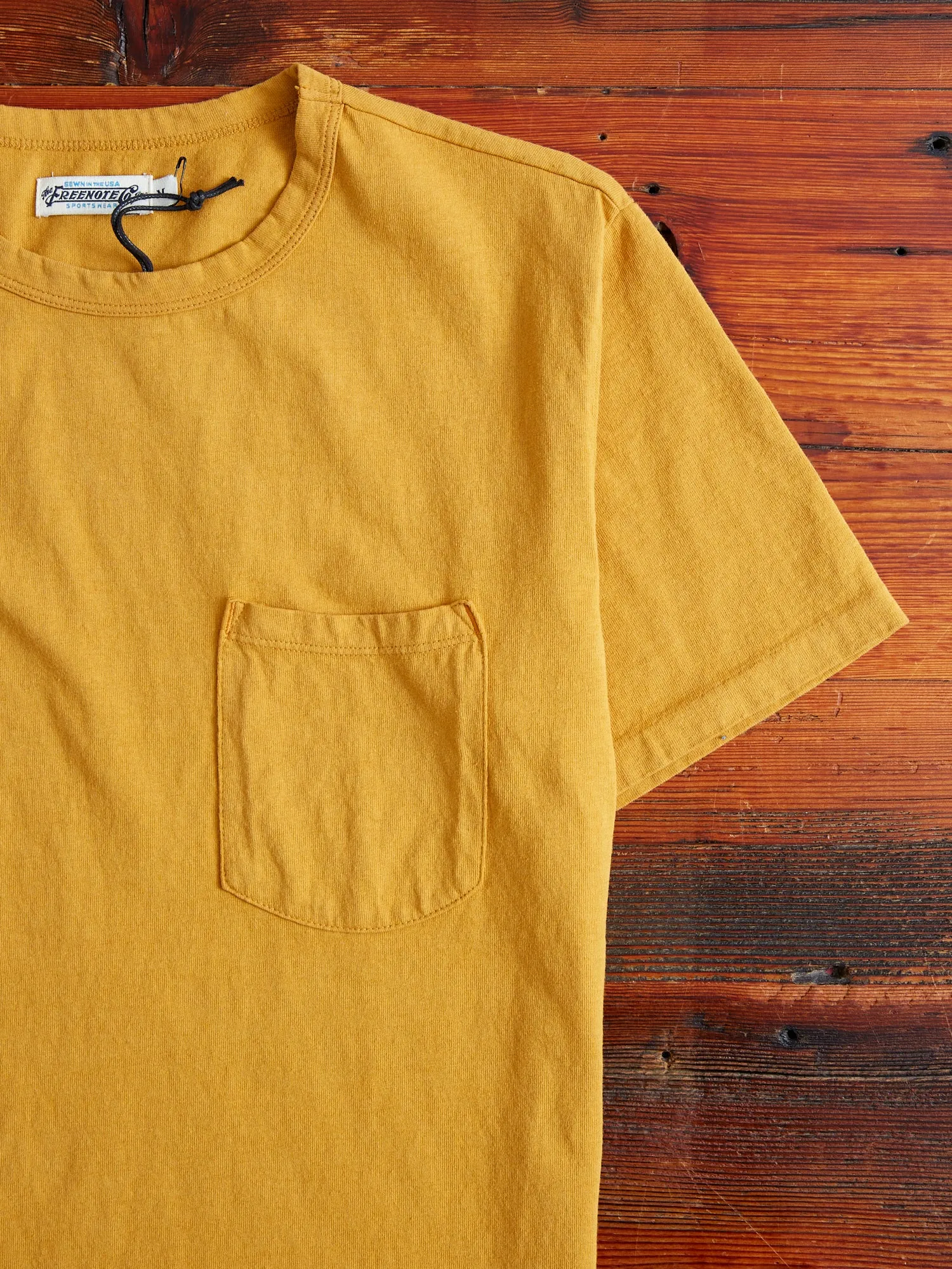 9oz Pocket T-Shirt in Mustard