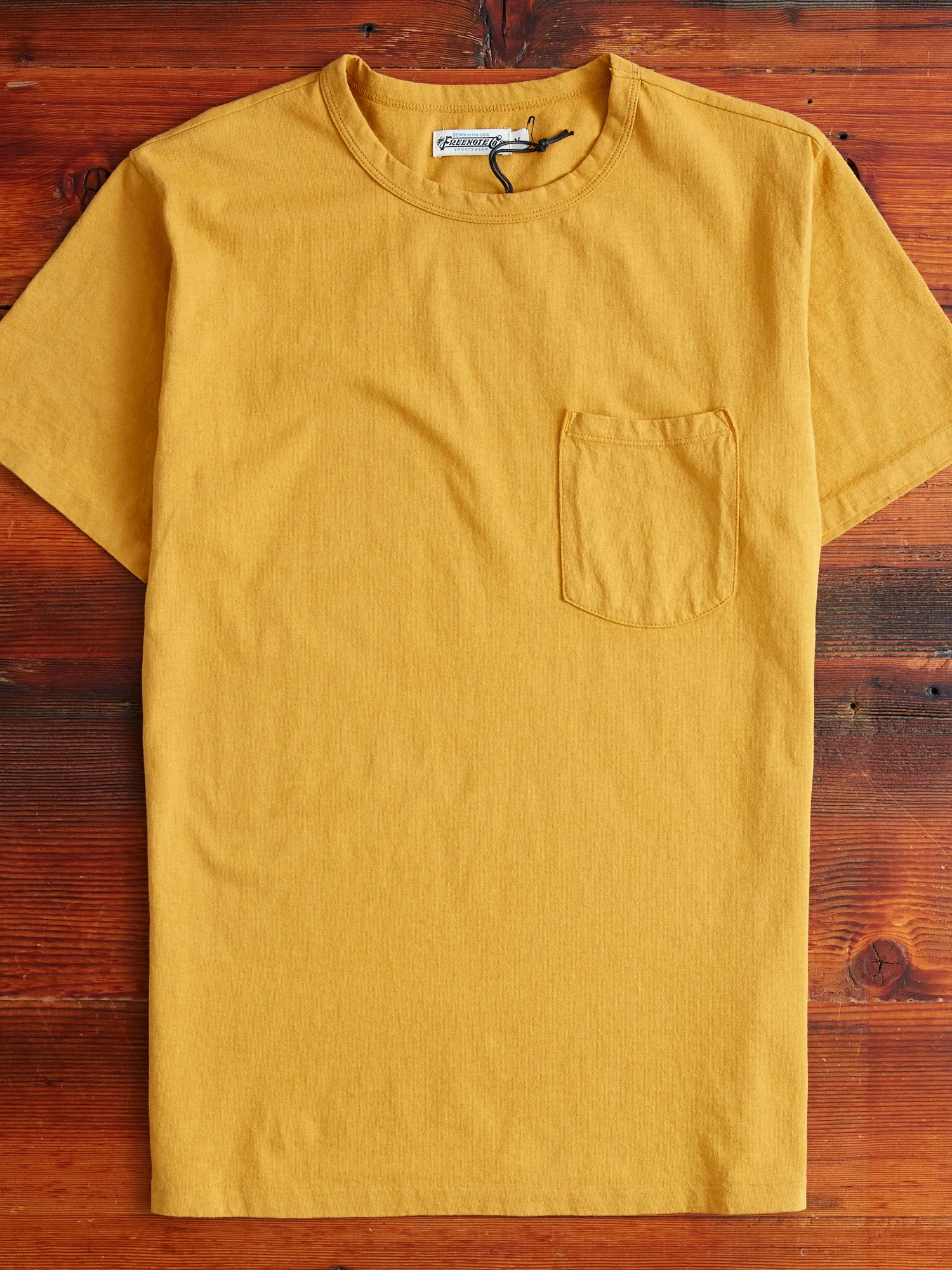 9oz Pocket T-Shirt in Mustard