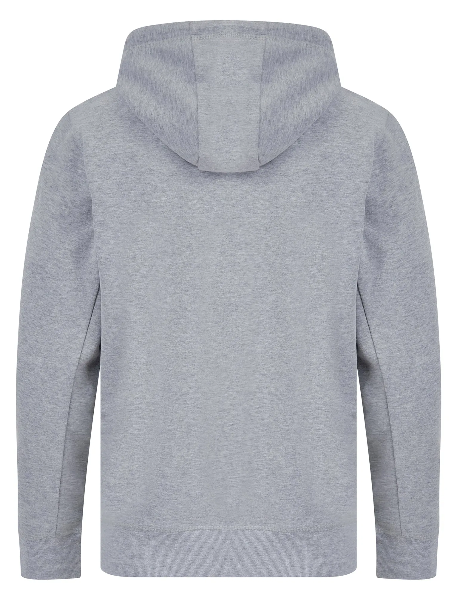 Abatt Motif Brushback Fleece Pullover Hoodie in Light Grey Marl - Tokyo Laundry