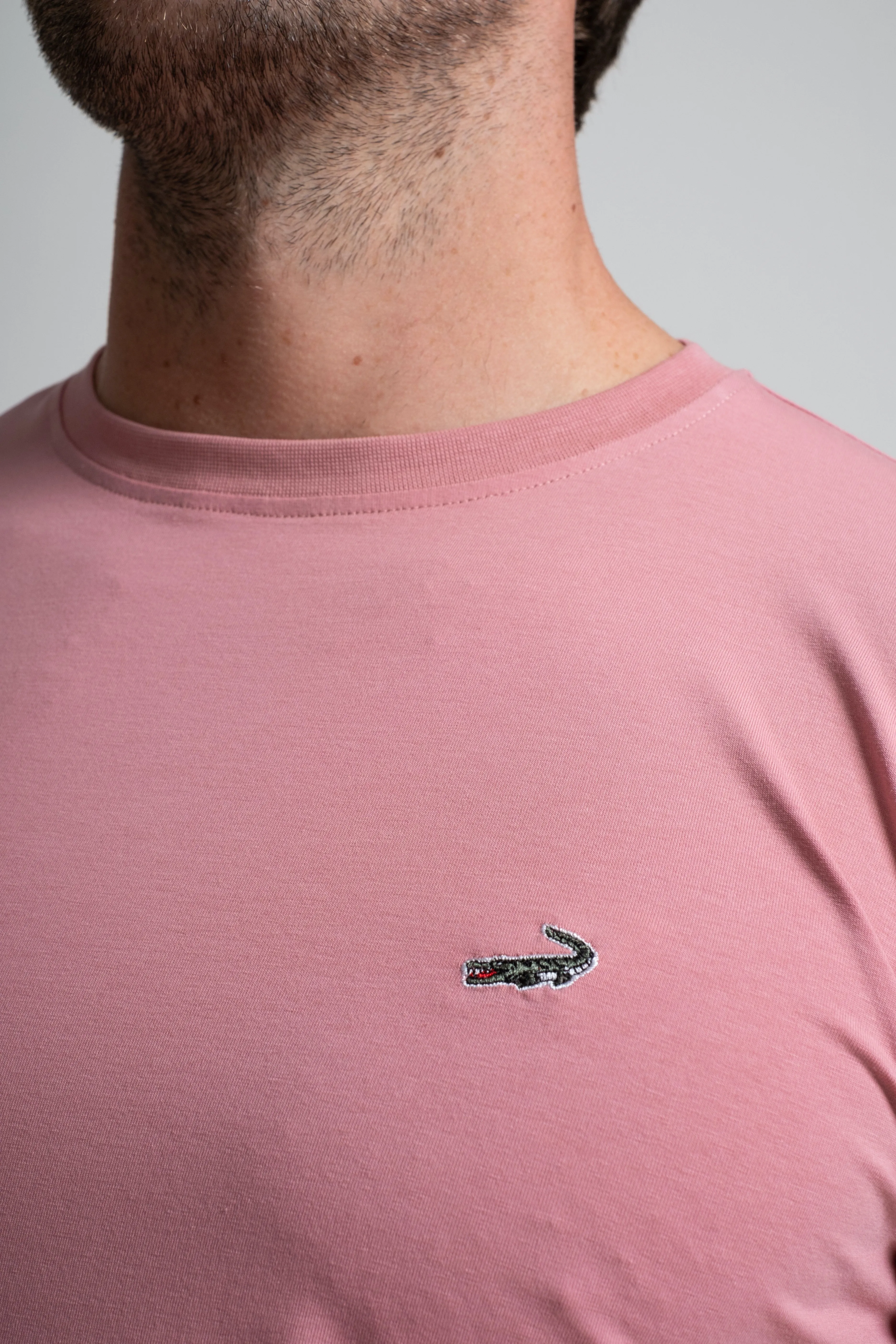 Action Fit Short sleeves-CasualCrew Neck - Desert Rose