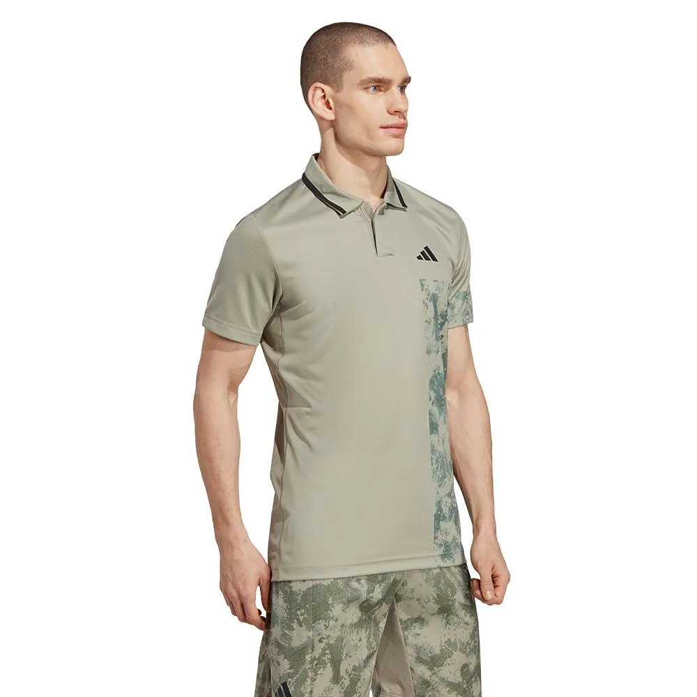 adidas Men's Paris Freelift Polo - Silver Pebble