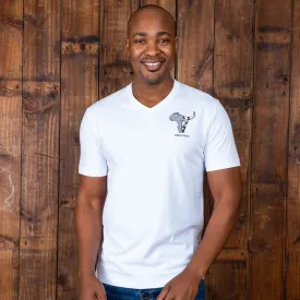 African Luxury V-Neck Tee Pelican