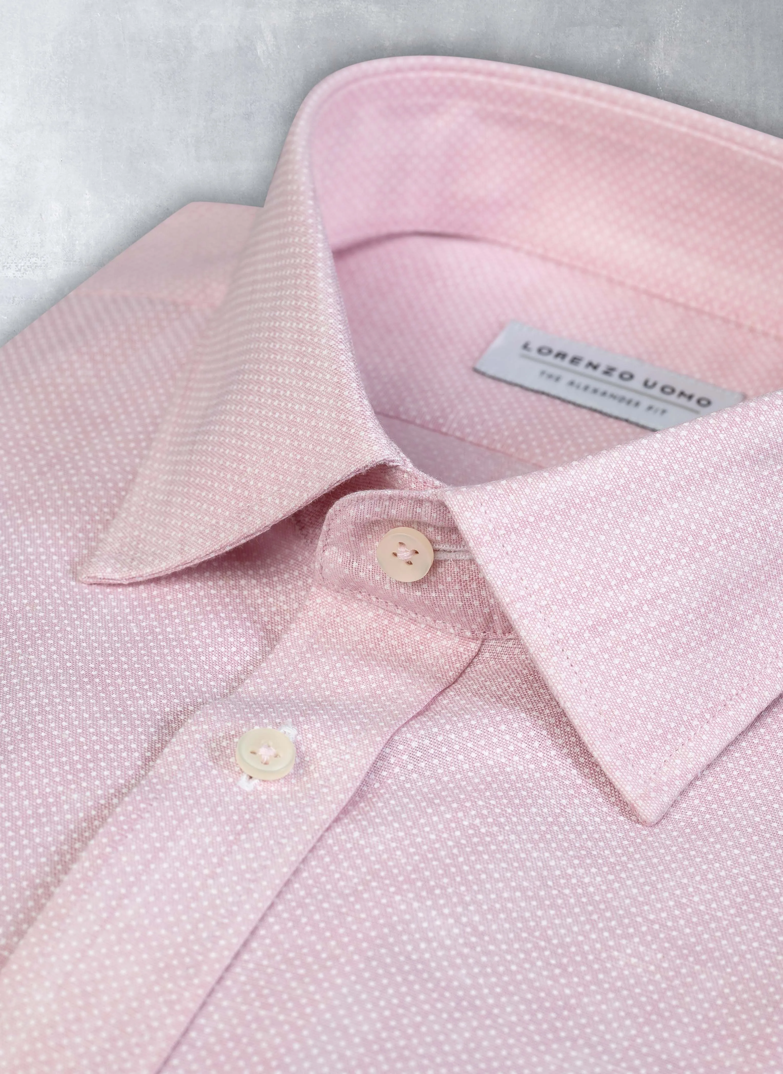 Alexander in “Mille Punte” Light Pink Linen Shirt