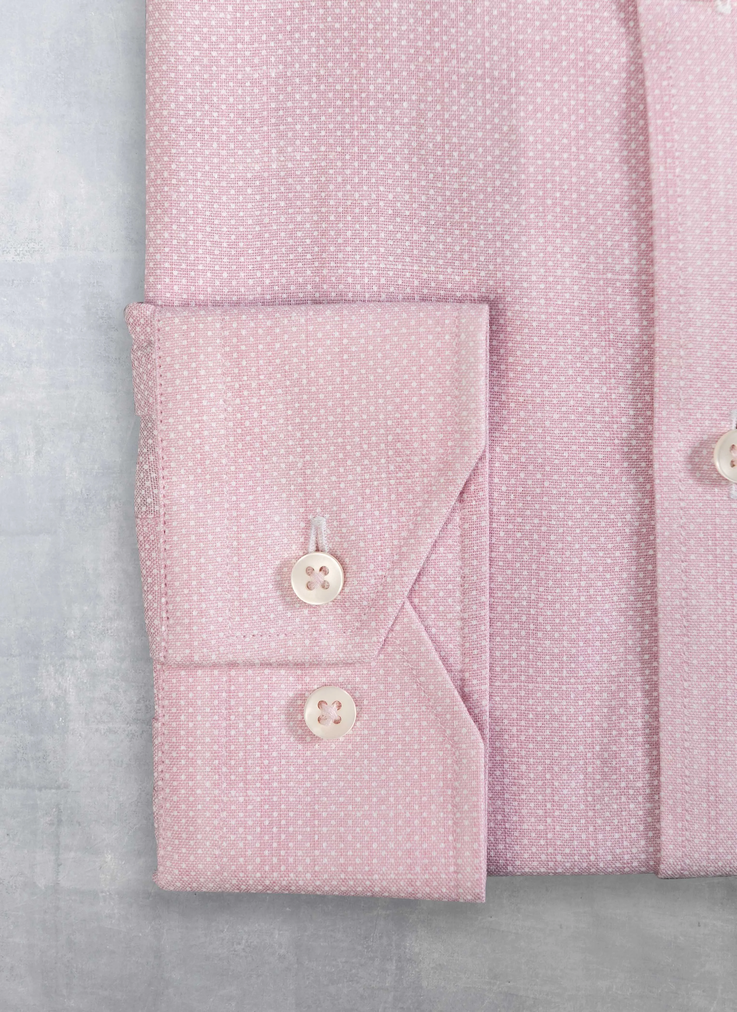 Alexander in “Mille Punte” Light Pink Linen Shirt