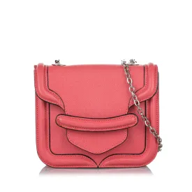 Alexander McQueen Mini Heroine Leather Crossbody Bag (SHG-20515)