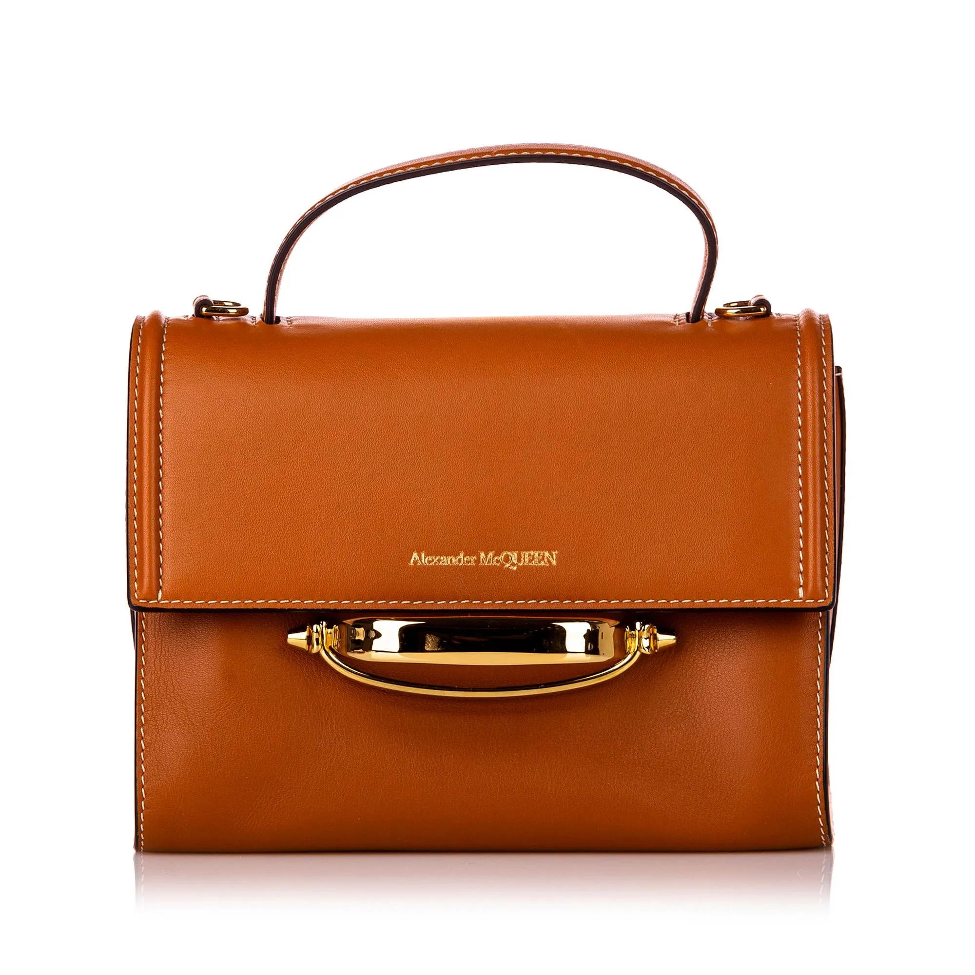 Alexander McQueen Story Leather Satchel (SHG-30826)