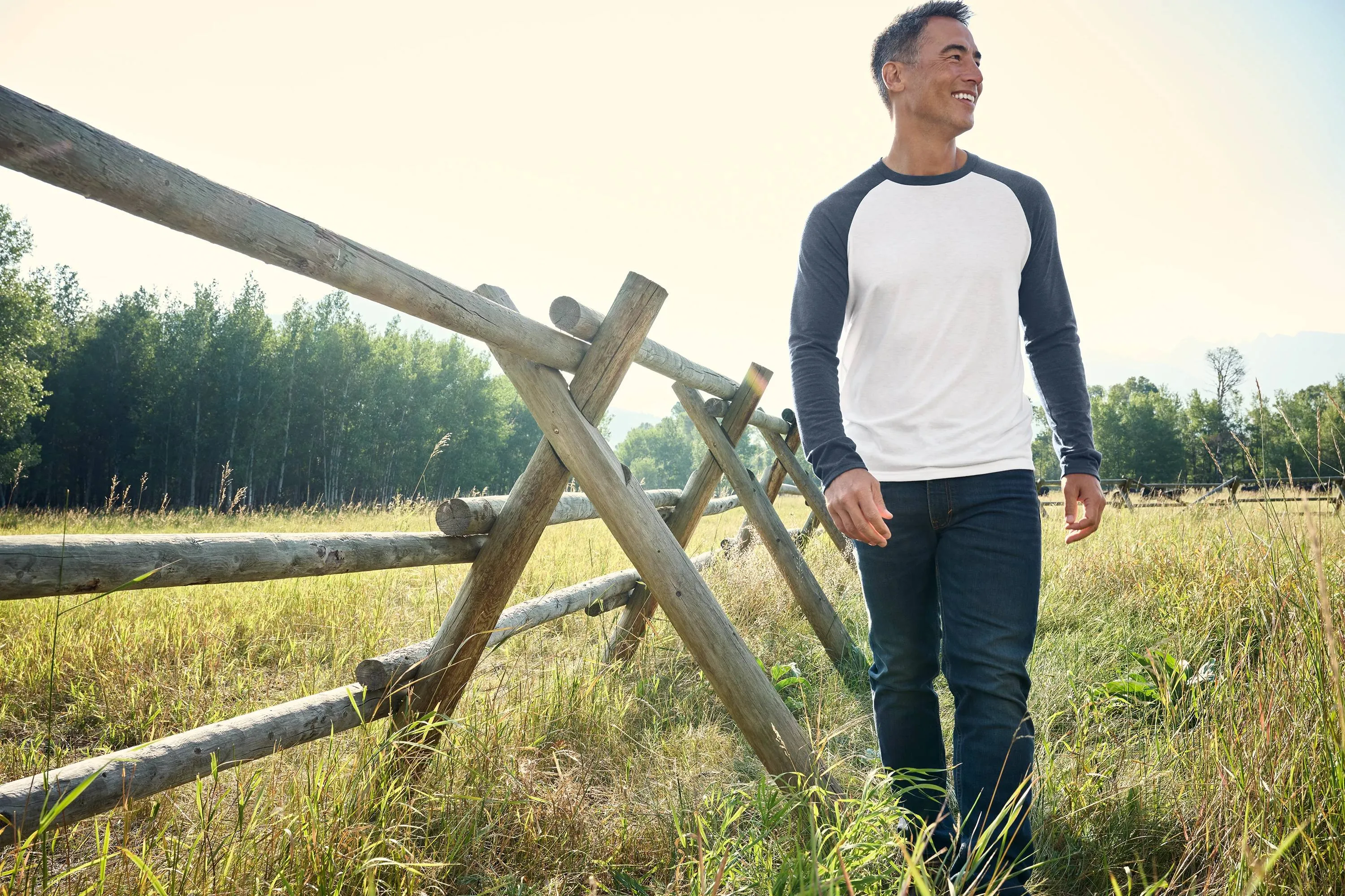 Allmade Unisex Tri-Blend Long Sleeve Colorblock Raglan