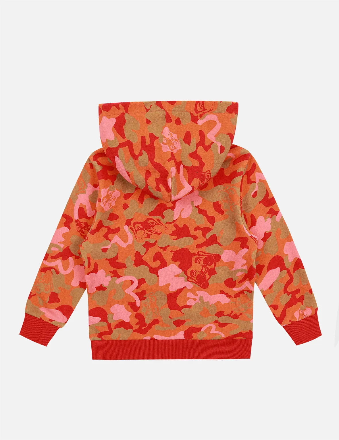 Allover Camouflage Print Hooded Sweatshirt