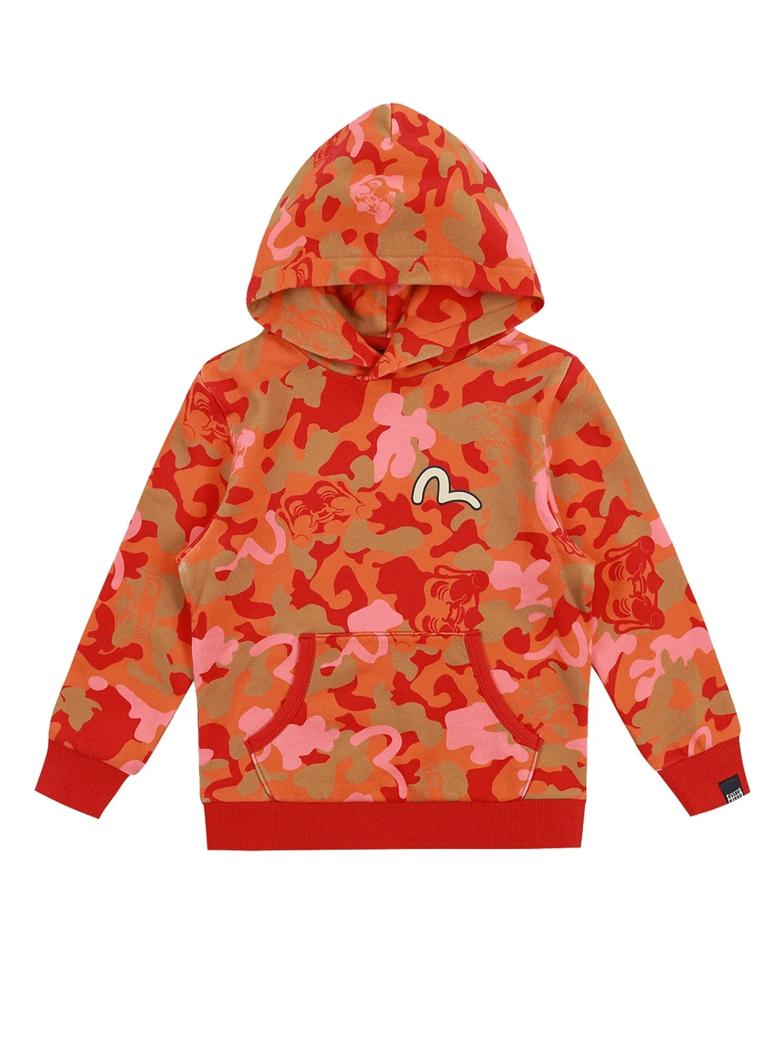 Allover Camouflage Print Hooded Sweatshirt