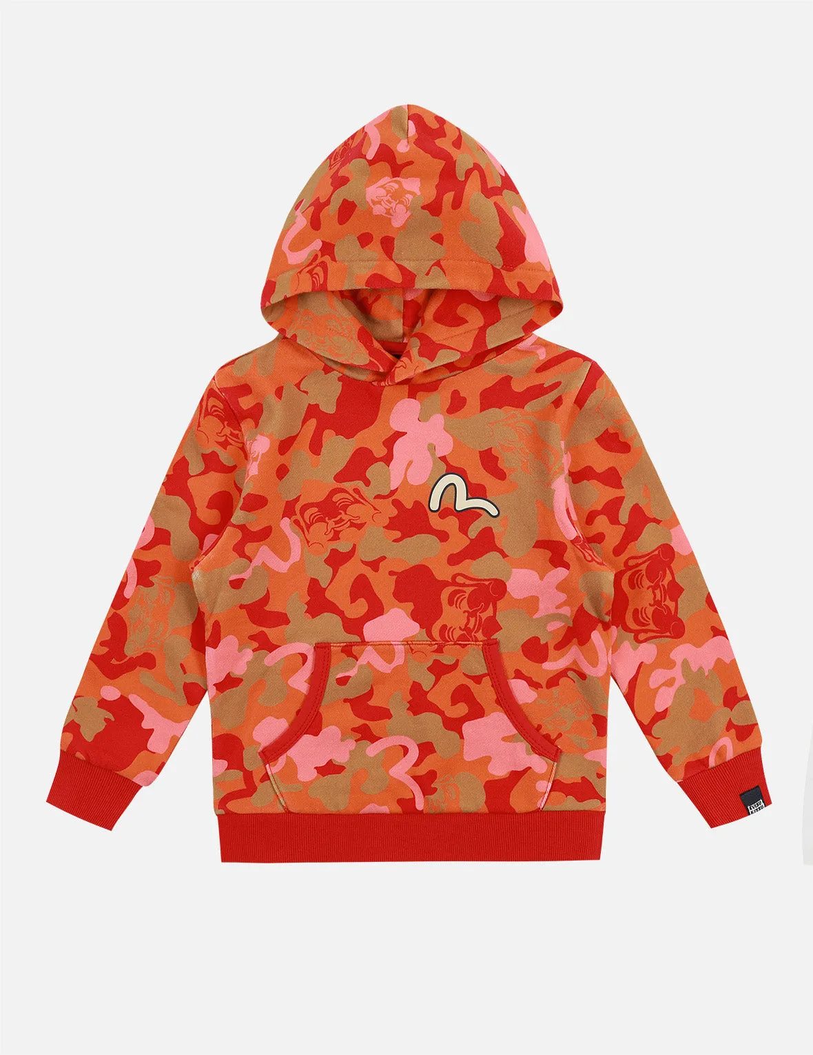 Allover Camouflage Print Hooded Sweatshirt