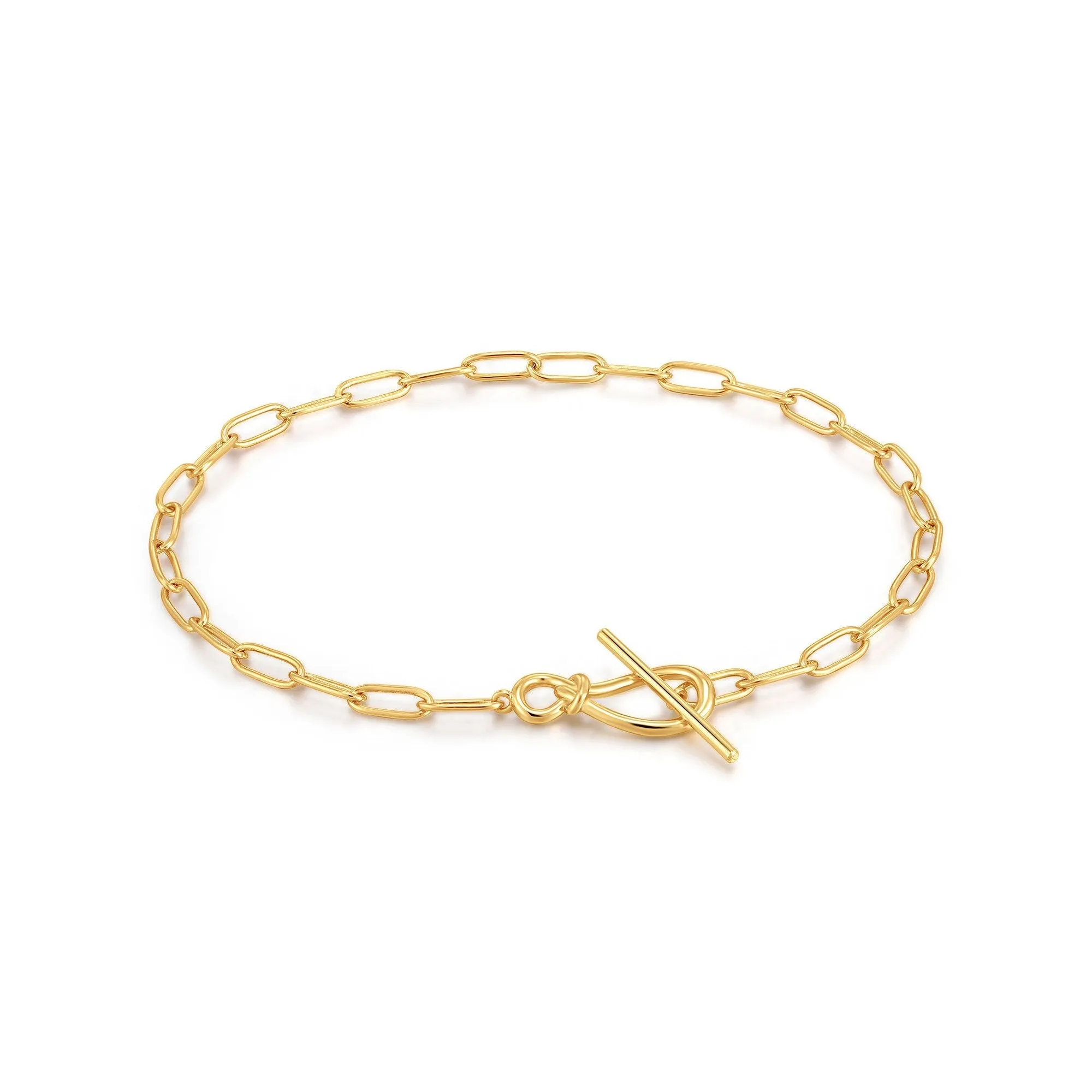 Ania Haie Gold Knot T Bar Chain Bracelet