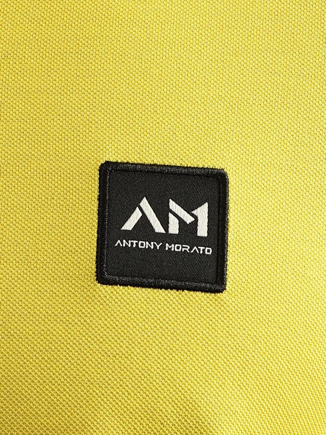 Antony Morato Men Yellow Solid Polo Collar Short Sleeves T-Shirt