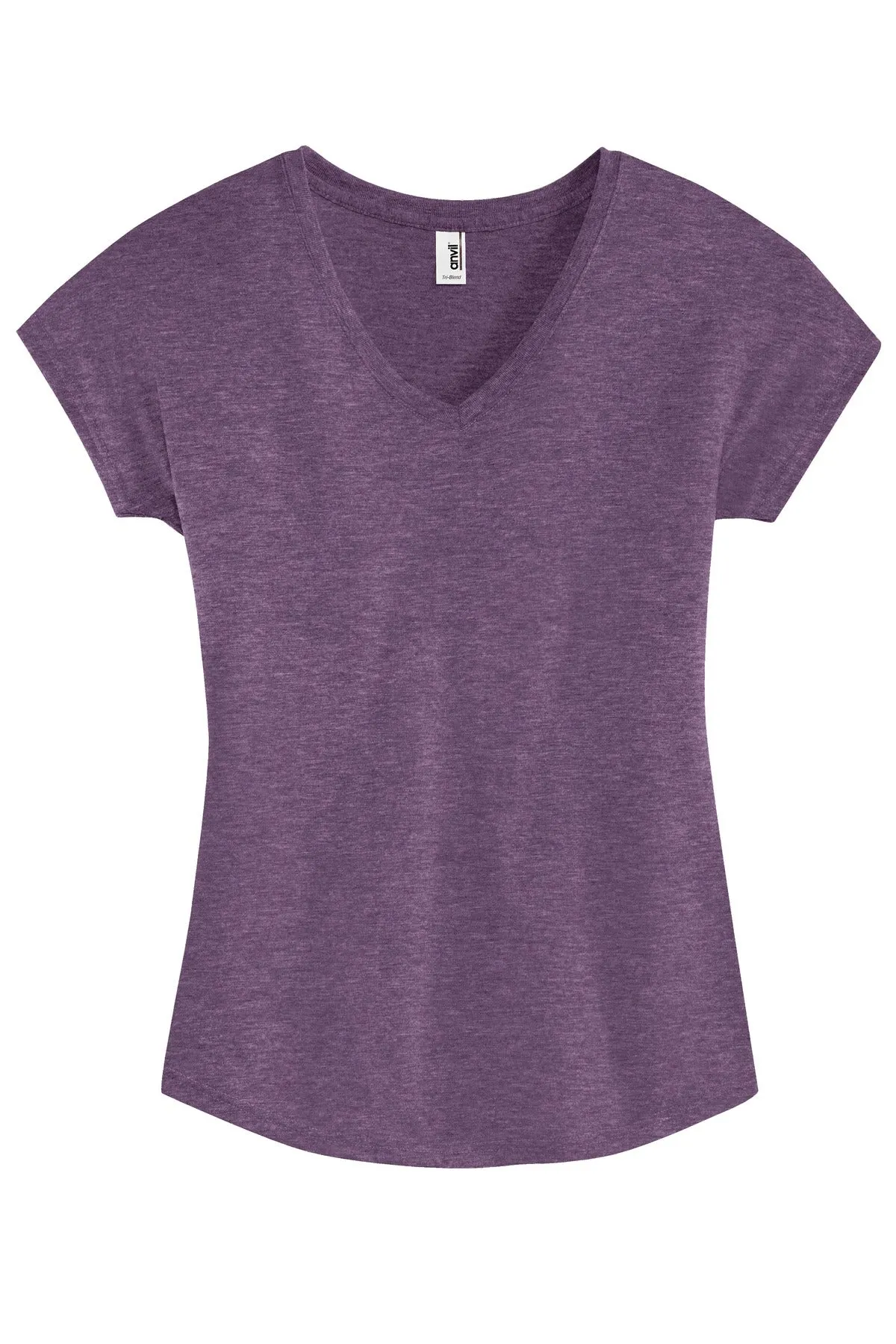 Anvil Ladies Tri-Blend V-Neck Tee. 6750VL