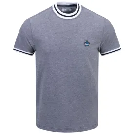 Archive Micro Birdseye Cotton Pique T-Shirt Dark Sapphire - SS24