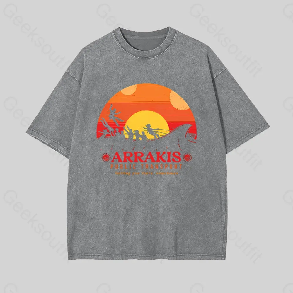 Arrakis Getting You There Sometimes Geek Washed T-shirt