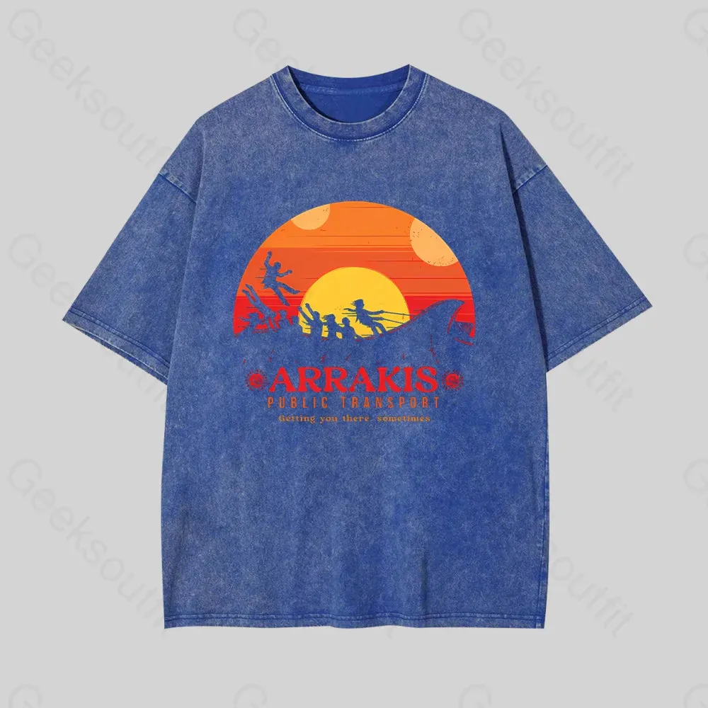 Arrakis Getting You There Sometimes Geek Washed T-shirt