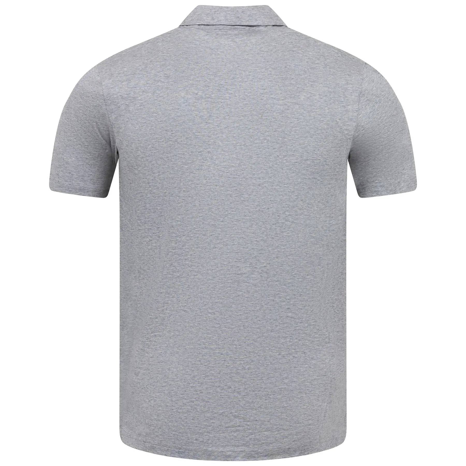 Asher Zip Neck Polo Light Grey Melange - SS23