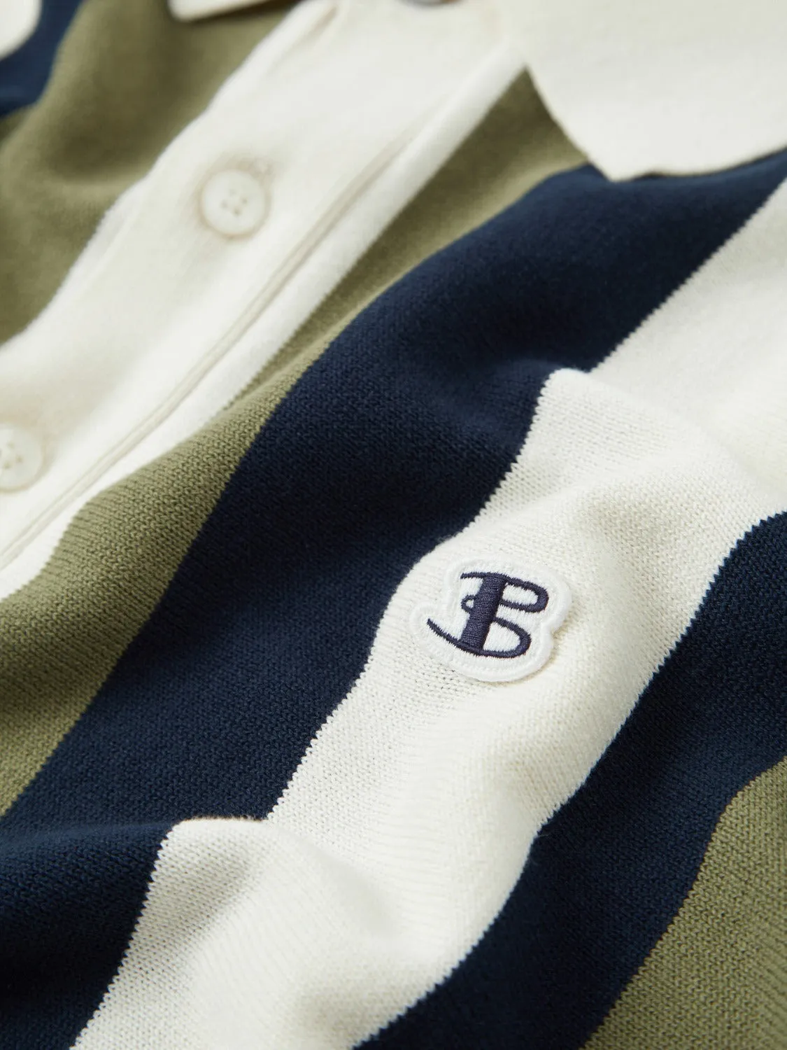 B by Ben Sherman Vertical Stripe Knit Polo