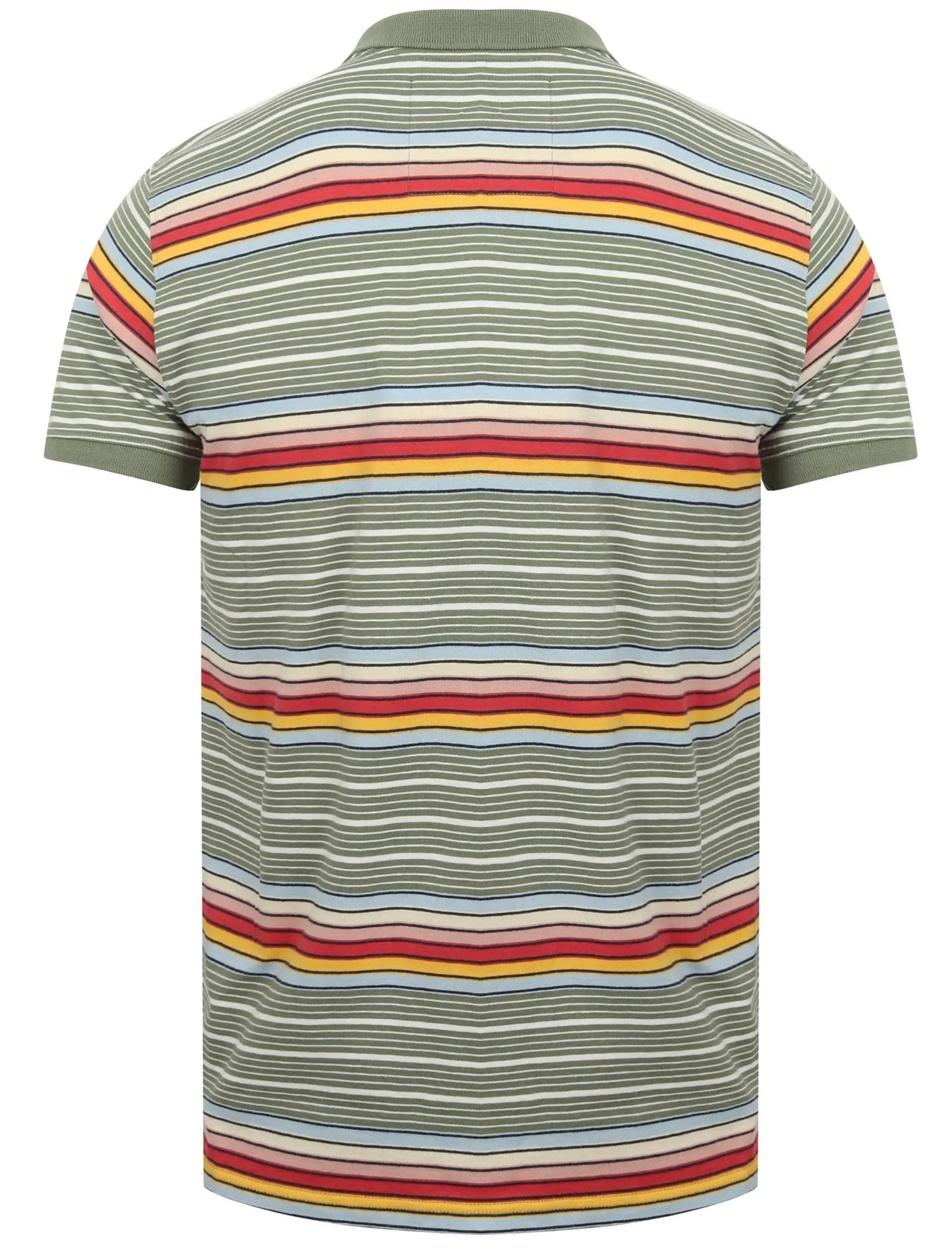 Bakersfield Striped Cotton Jersey Polo Shirt in Green Bay - Tokyo Laundry