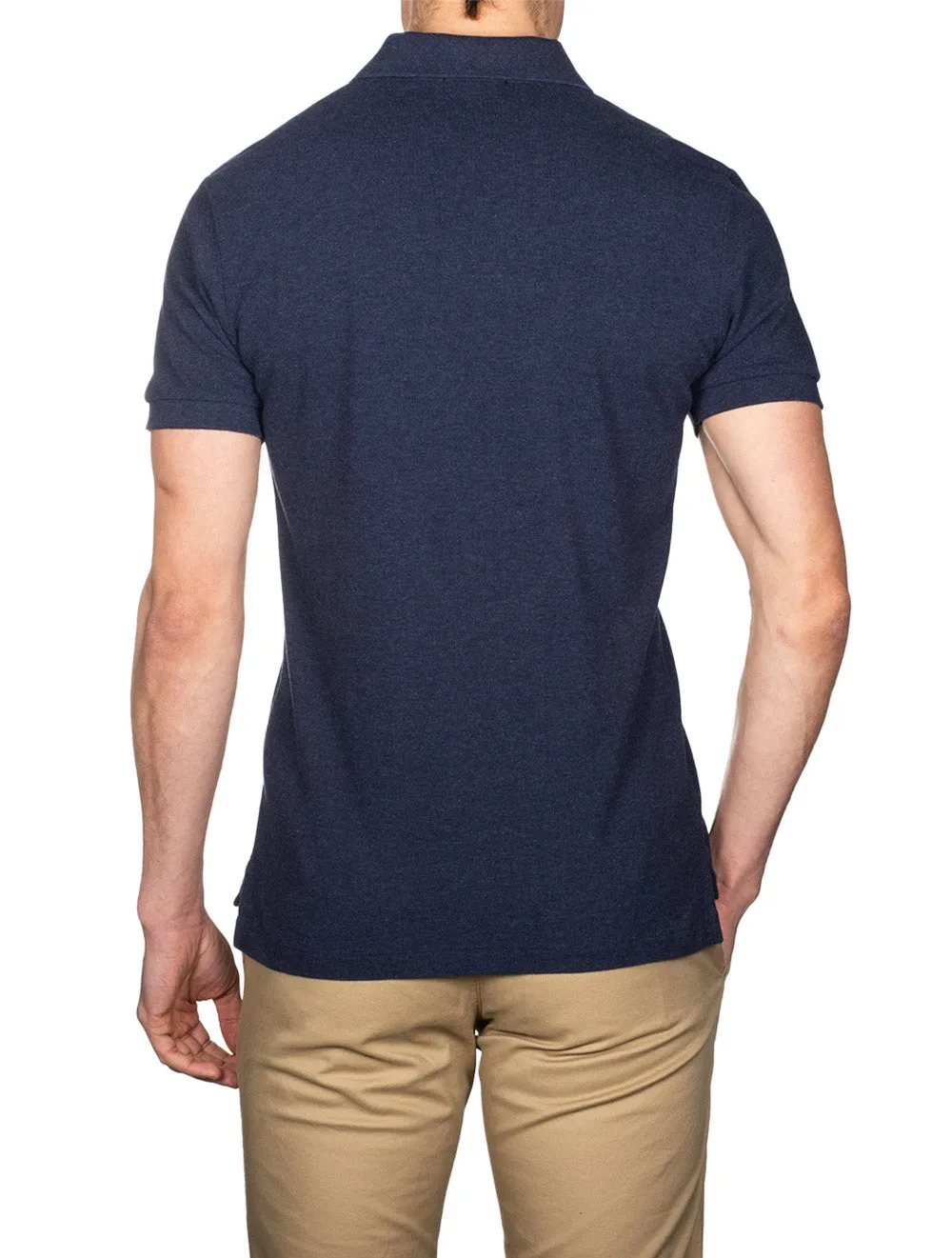 Basic Mesh Polo Shirt Navy