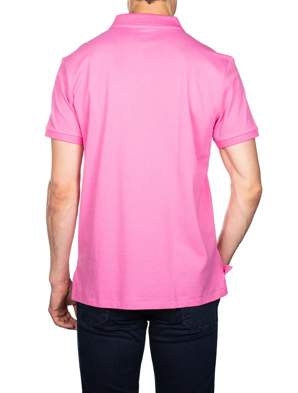 Basic Short Sleeve Polo Pink