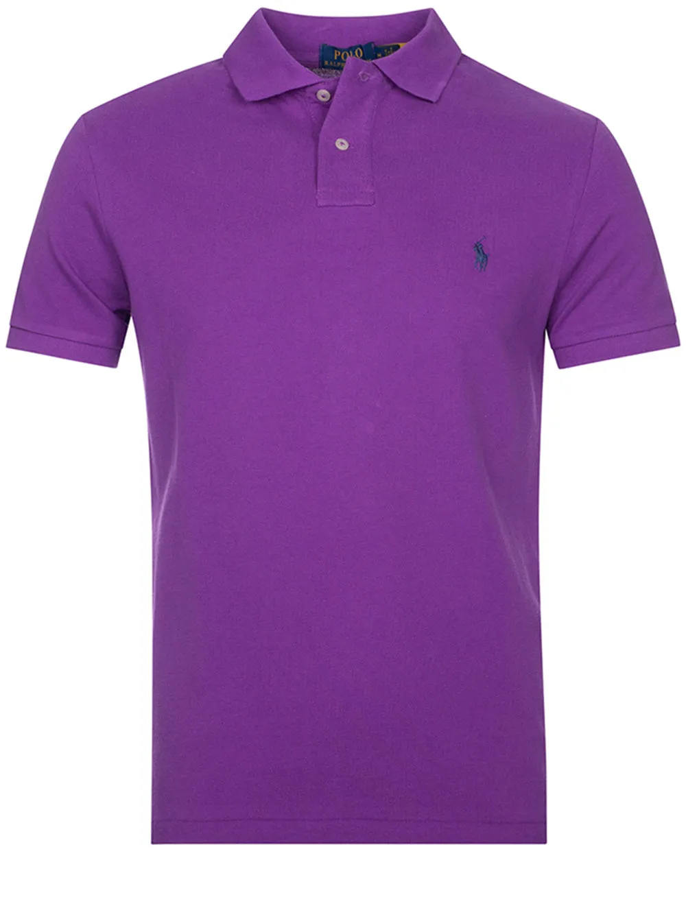 Basic Short Sleeve Polo Purple