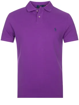 Basic Short Sleeve Polo Purple