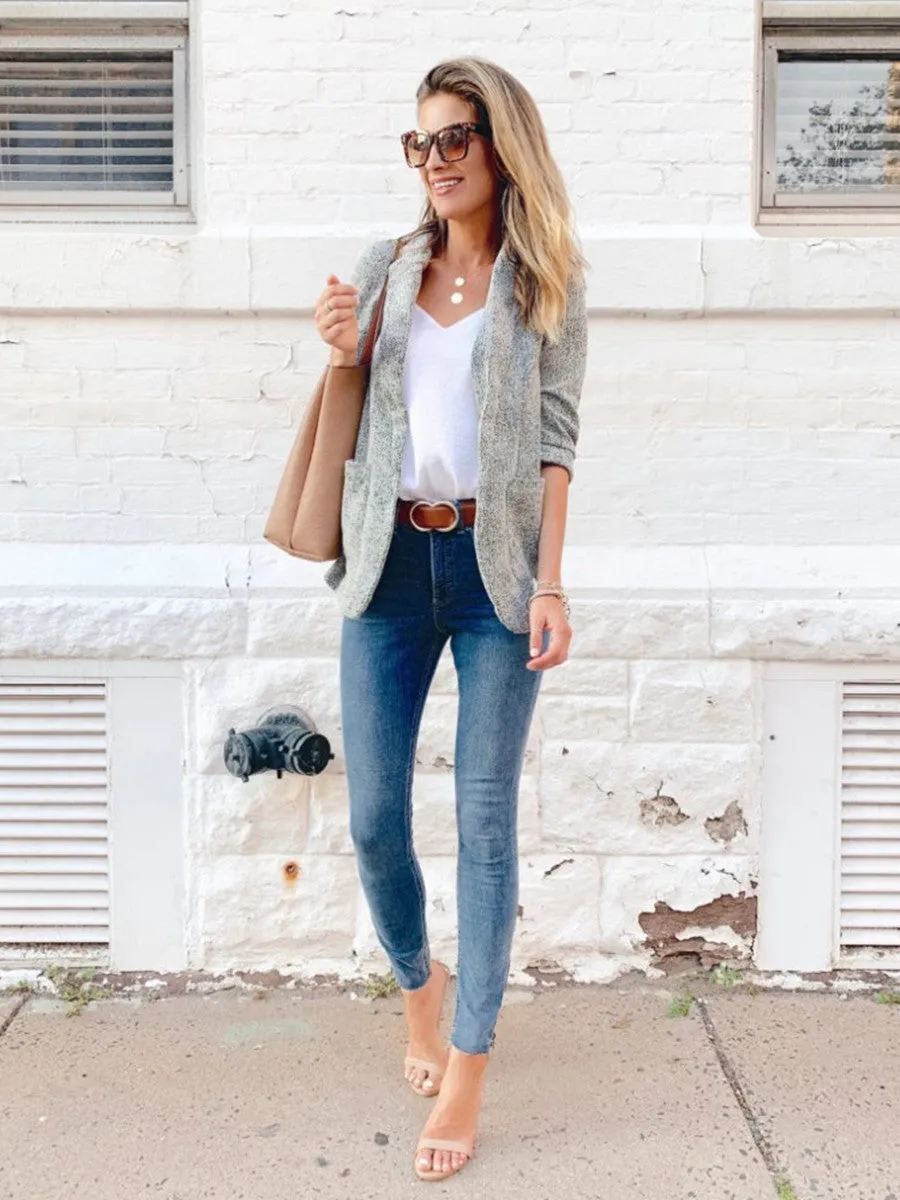 Basic Solid Color Blazer