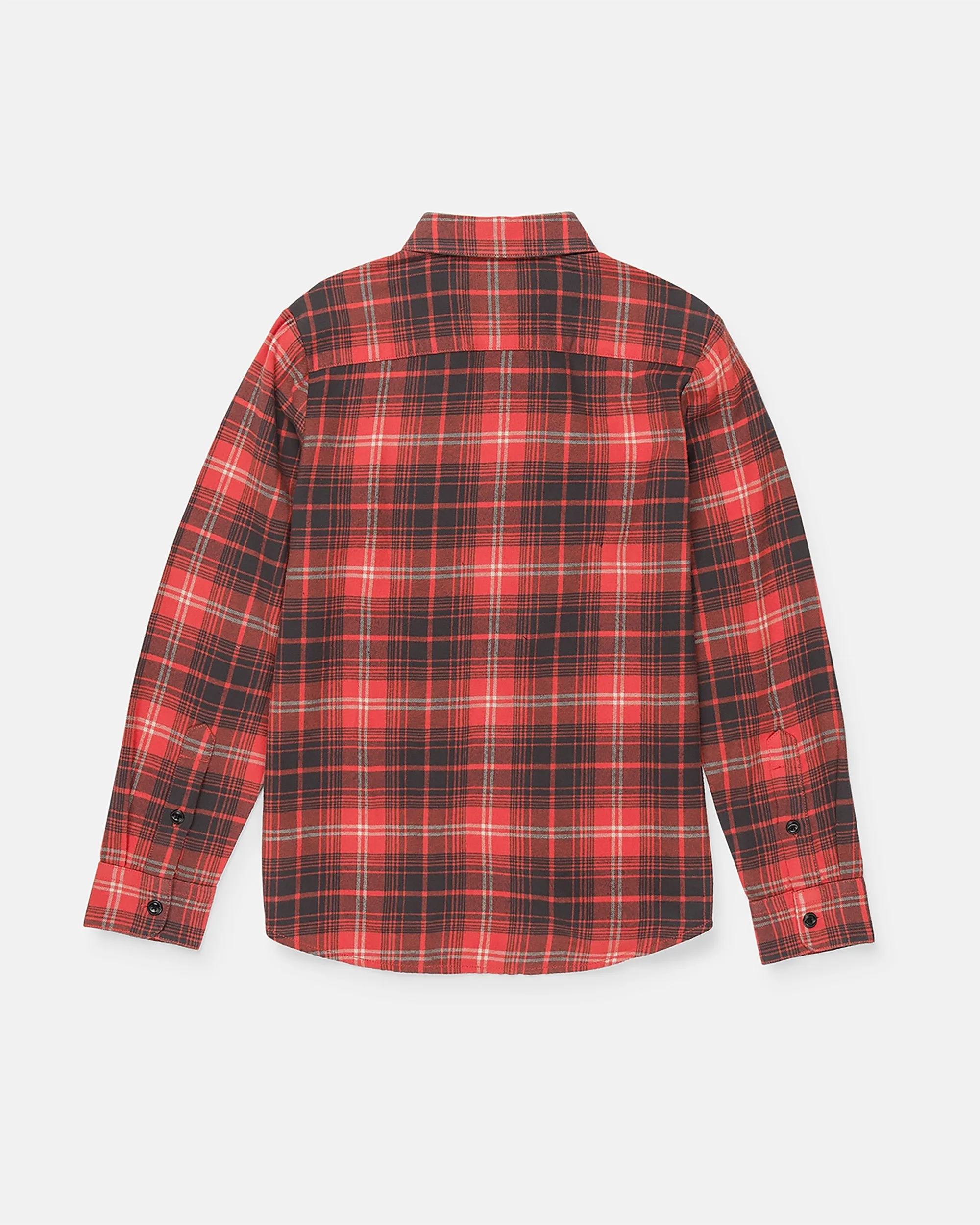 Big Boys Caden Plaid Long Sleeve Shirt - Red