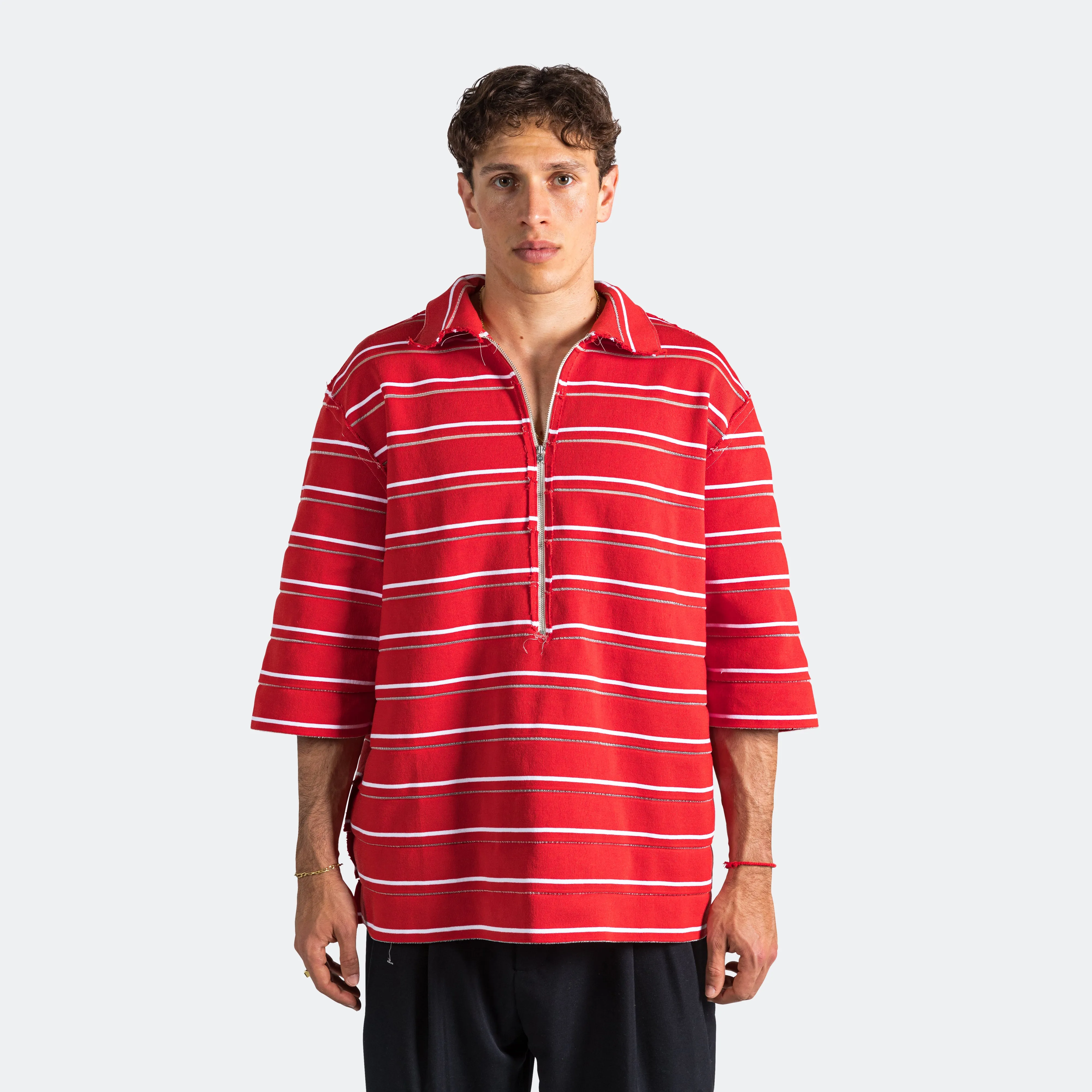 Big Relief Polo - Red/White Stripe