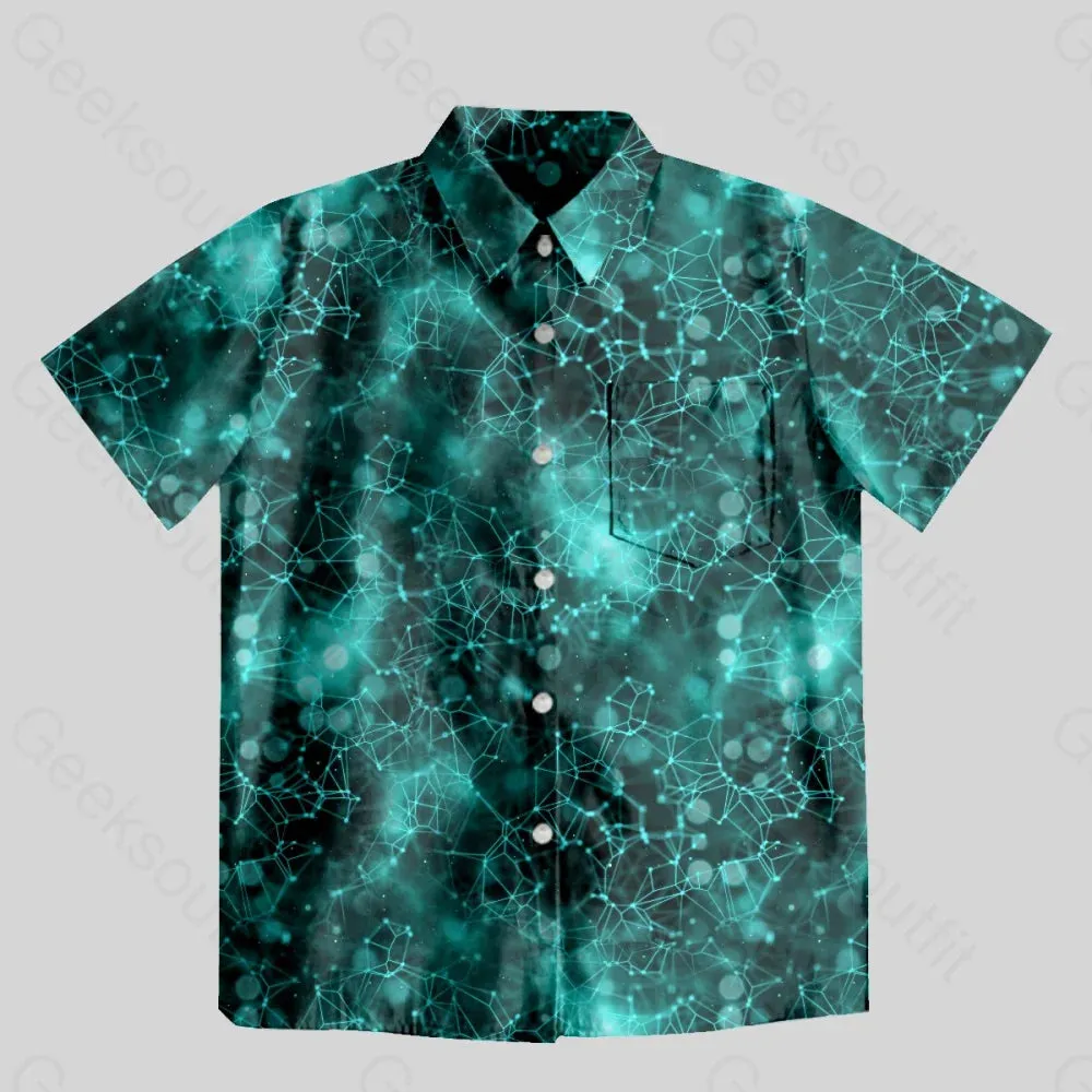 Biological DNA Moleculee Button Up Pocket Shirt