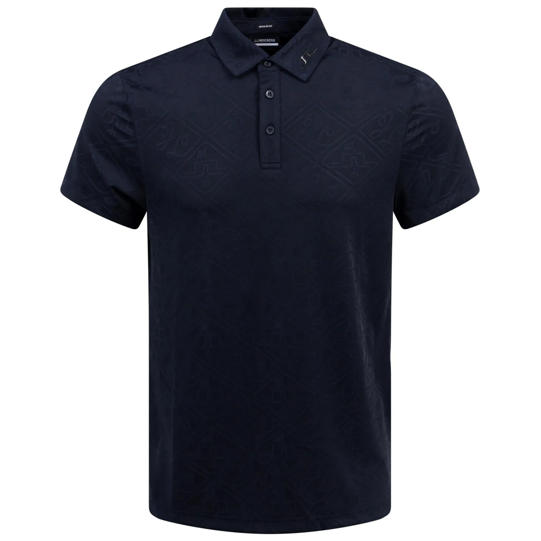 Bison Regular Jacquard Polo JL Navy - AW24