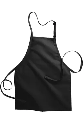 Black Bib Adjustable Apron (No Pockets)