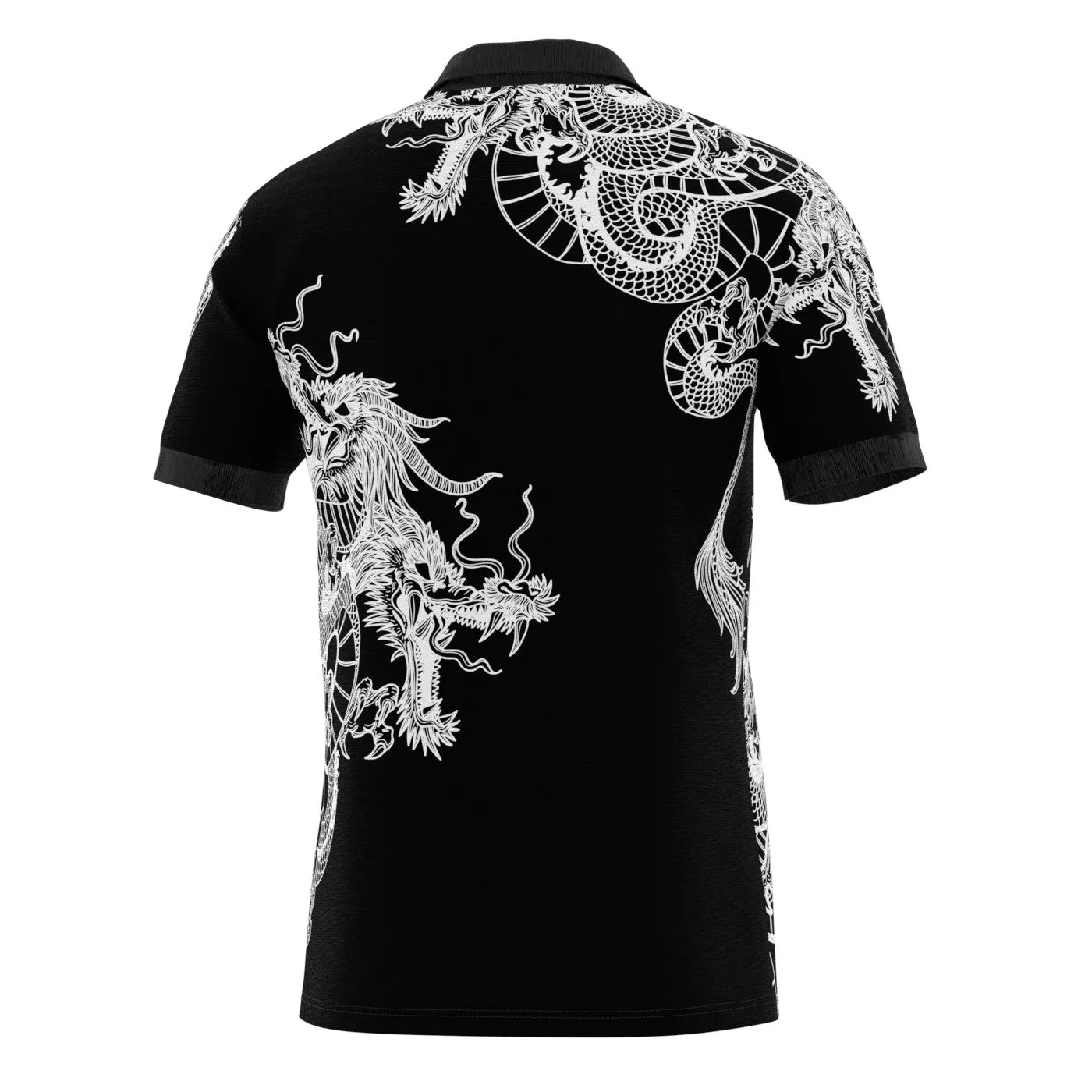 Black-N-White Dragons Polo Shirt