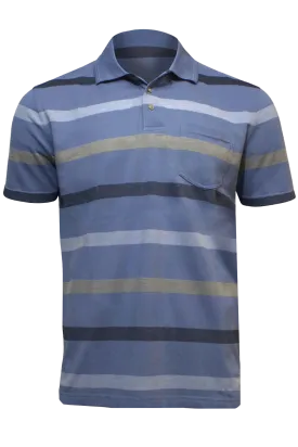 Blue Horizon Striped Polo BH2823