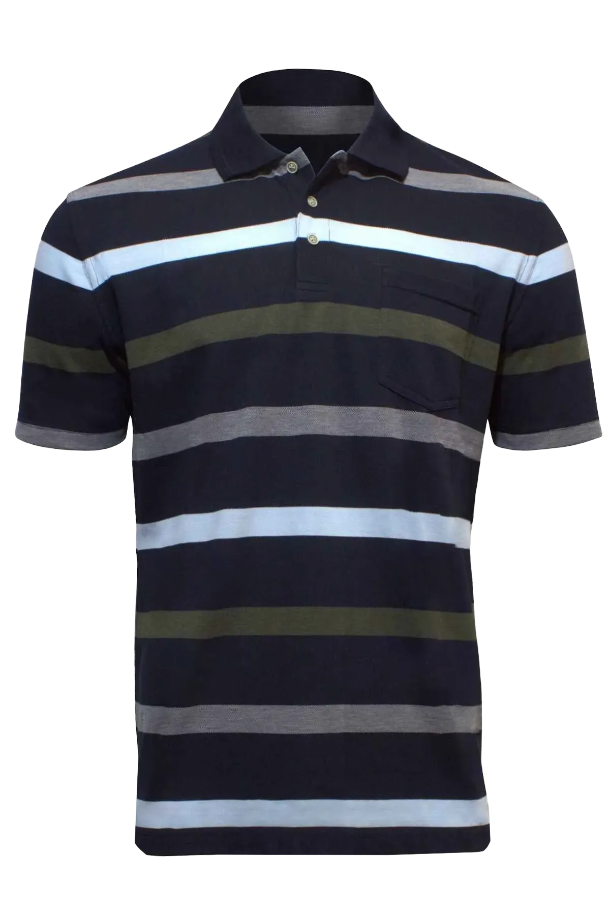 Blue Horizon Striped Polo BH2823