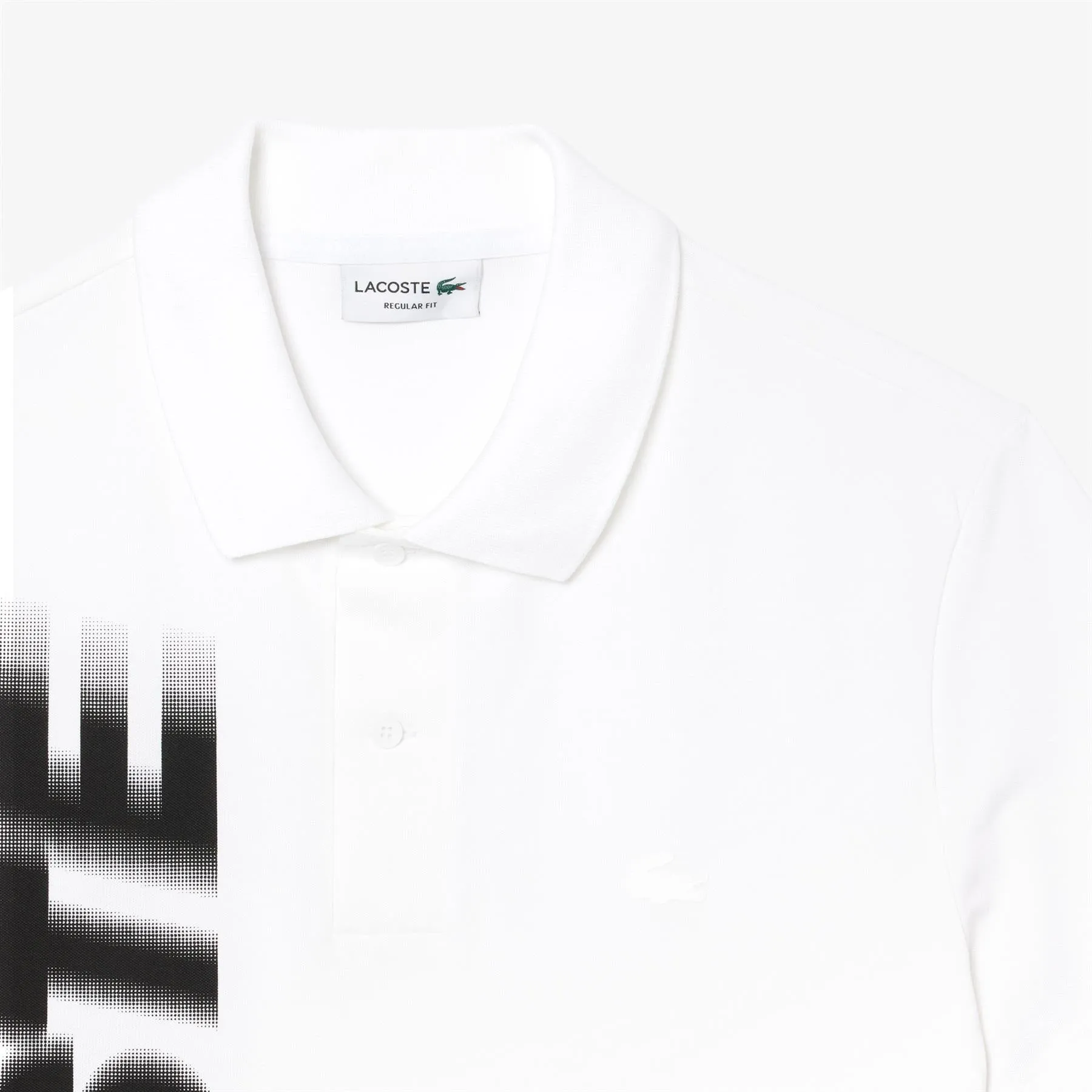 Blurred Logo Cotton Stretch Polo White - AW24