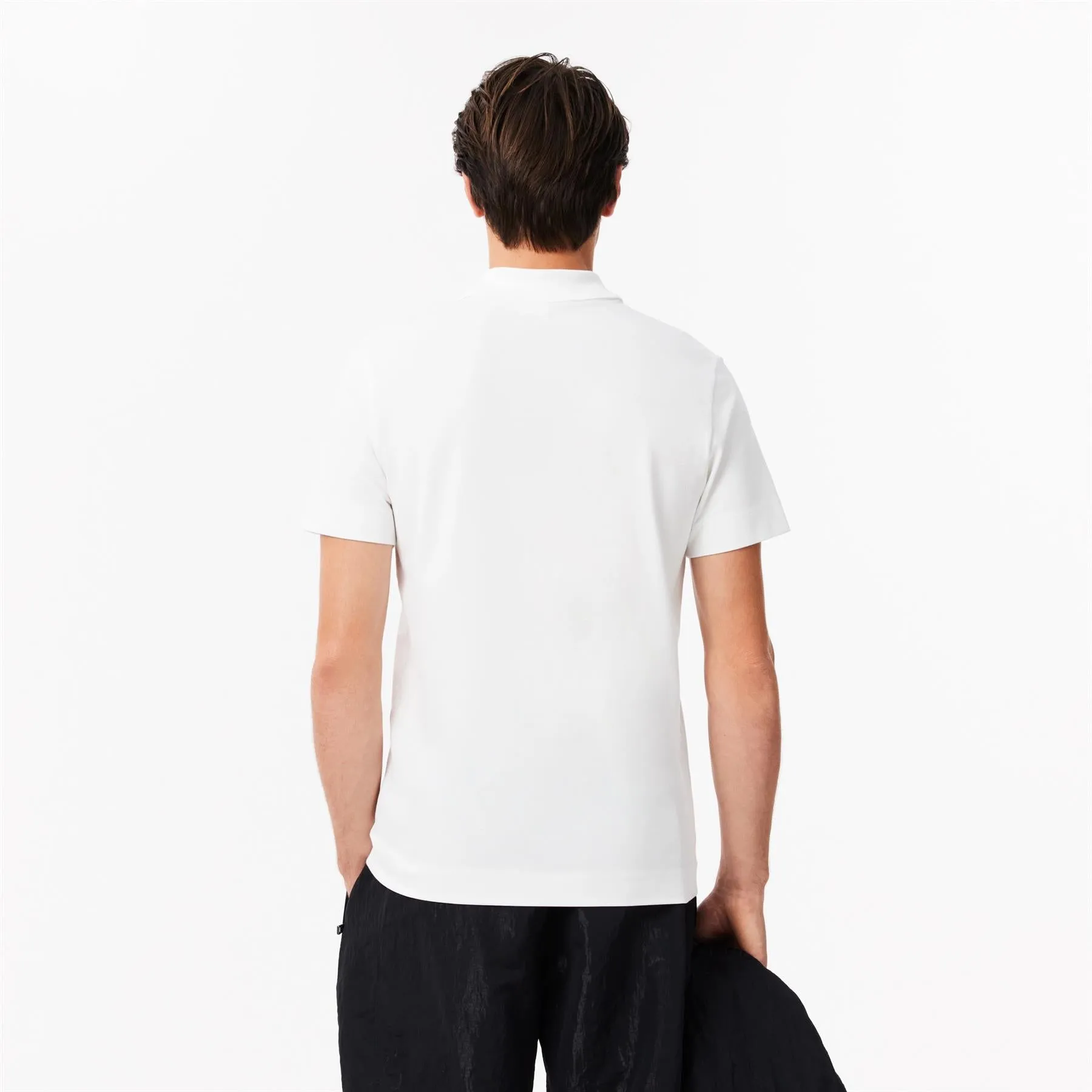 Blurred Logo Cotton Stretch Polo White - AW24